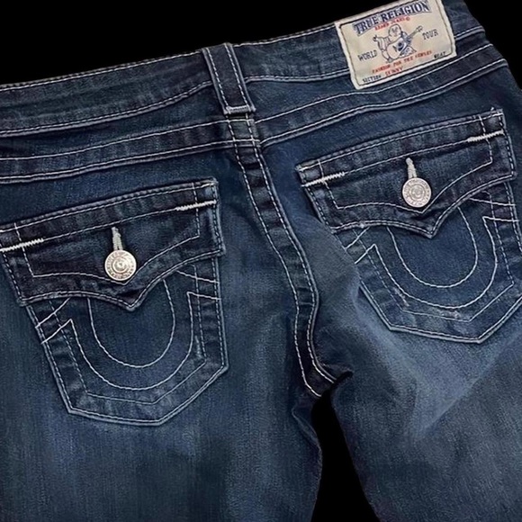 true religion low waisted straight leg jeans - Picture 3 of 4